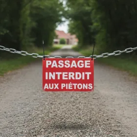 Panneau Passage interdit aux piétons – Panneau accès interdit