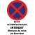 Autocollant de dissuasion pour parking arrêt et stationnement interdit menace de mise en fourrière-Signalétique magasin--