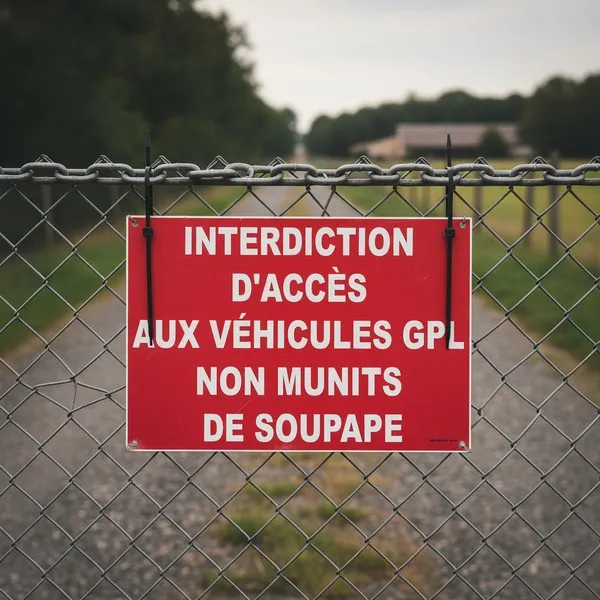 Panneau Interdiction GPL sans Soupape - Accès Interdit Gaz