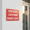 Accès Interdit aux Étrangers au Service | Panneau Sécurité