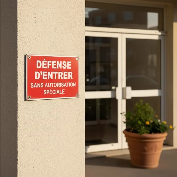 Panneau Défense d'entrer : accès interdit sans autorisation