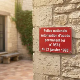 Panneau Police Nationale – Autorisation Accès Permanent Loi 95-73