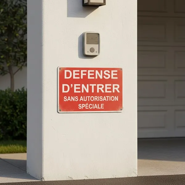 Panneau interdiction d'entrer | Accès réservé sans autorisation