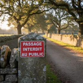 Panneau passage interdit au public – Panneau accès interdit