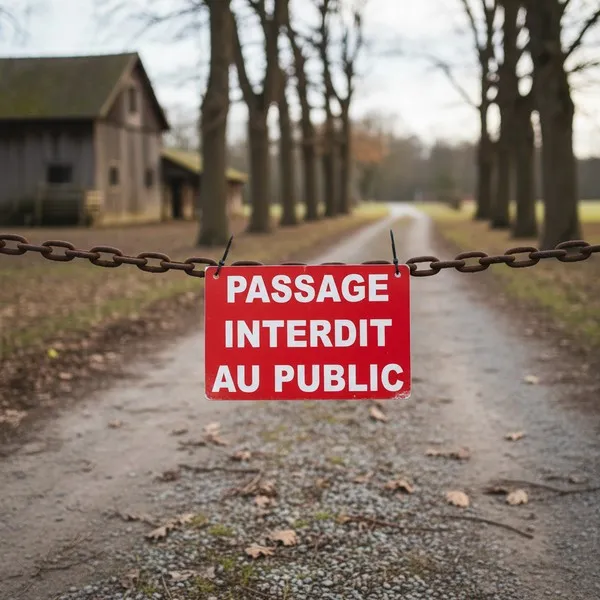 Panneau passage interdit au public – Panneau accès interdit