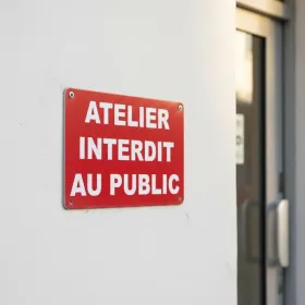 Panneau signalétique Atelier accès interdit au public – PVC format A4