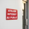 Panneau signalétique Atelier accès interdit au public – PVC format A4