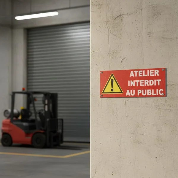 Panneau Danger Atelier Interdit au Public | Accès Interdit