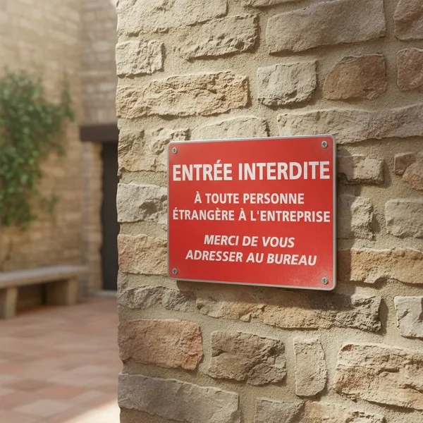 Panneau accès interdit entreprise | Signalisation entrée non autorisée