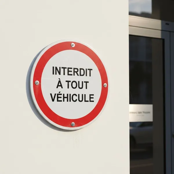 Panneau Interdit Véhicules Sauf Service | Signalisation Standard
