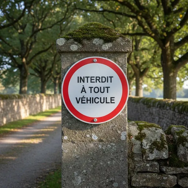 Panneau Interdit Véhicules Sauf Service | Signalisation Standard