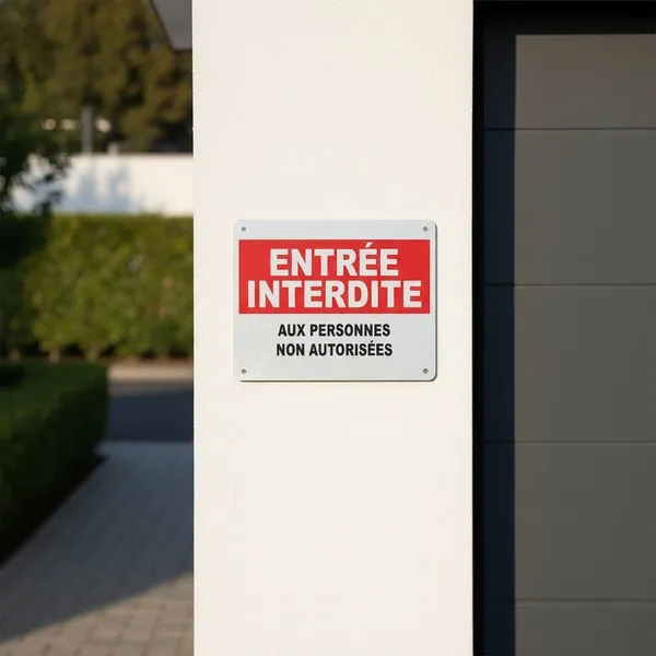 Panneau Entrée Interdite – Accès Interdit Non Autorisé