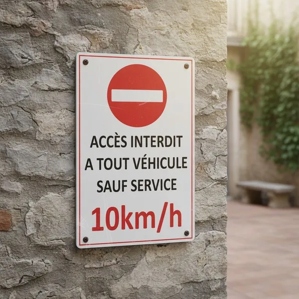 Panneau Accès interdit a tout personne sauf service