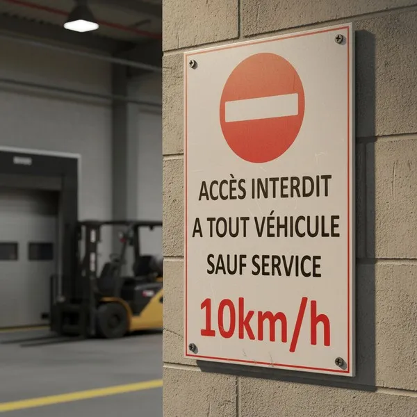 Panneau Accès interdit a tout personne sauf service