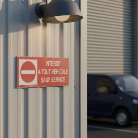 Panneau interdit a tous véhicule sauf service – Interdiction