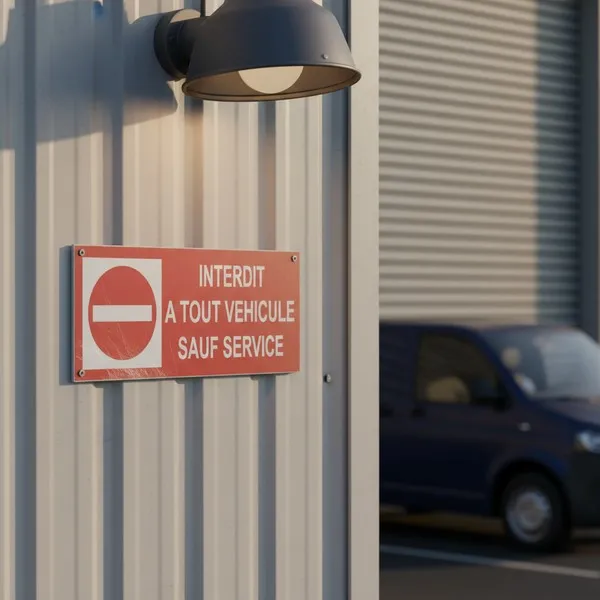 Panneau interdit a tous véhicule sauf service – Interdiction