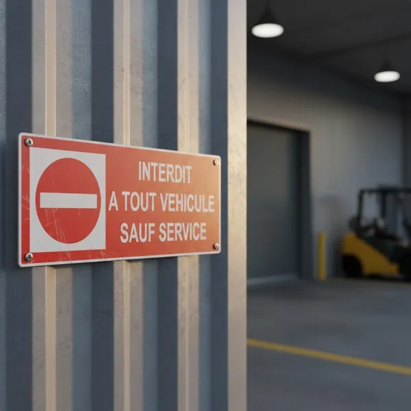 Panneau interdit a tous véhicule sauf service – Interdiction