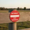 Panneau PVC rond "Interdit aux animaux" – Interdiction