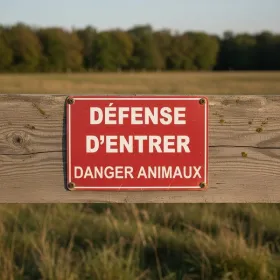 Panneau animaux dangereux accès interdit – Défense d’entrer