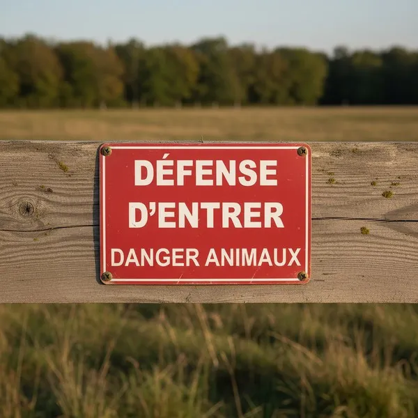 Panneau animaux dangereux accès interdit – Défense d’entrer