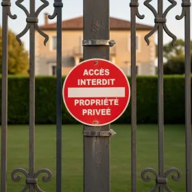 Panneau Propriété Privée Accès Interdit - Ø 300 mm