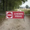 Panneau chemin privé, accès interdit
