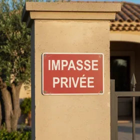 Panneau impasse privée aluminium extérieur – Entrée interdite
