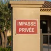 Panneau impasse privée aluminium extérieur – Entrée interdite