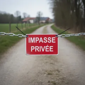 Panneau impasse privée aluminium extérieur – Entrée interdite