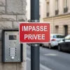 Panneau signalétique Impasse privée Accès interdit - Alu