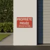 Panneau Propriété privée roulez au pas – Panneau attention Danger