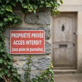 Panneau propriété privée accès interdit – poursuites