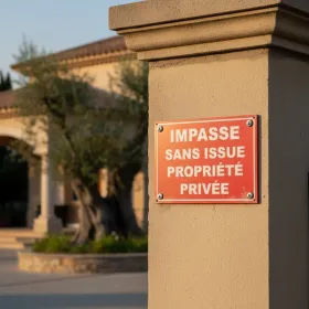 Panneau Impasse sans issue Propriété Privée