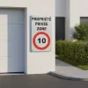 Panneau propriété privée zone 10km/h – Panneau attention Danger