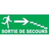 Sortie de secours avec escalier à droite