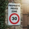 Panneau propriété privée zone 30km/h – Panneau attention Danger