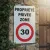 Panneau propriété privée zone 30km/h – Panneau attention Danger