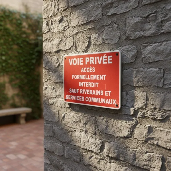 Panneau Voie Privée - Accès Interdit Non Riverains