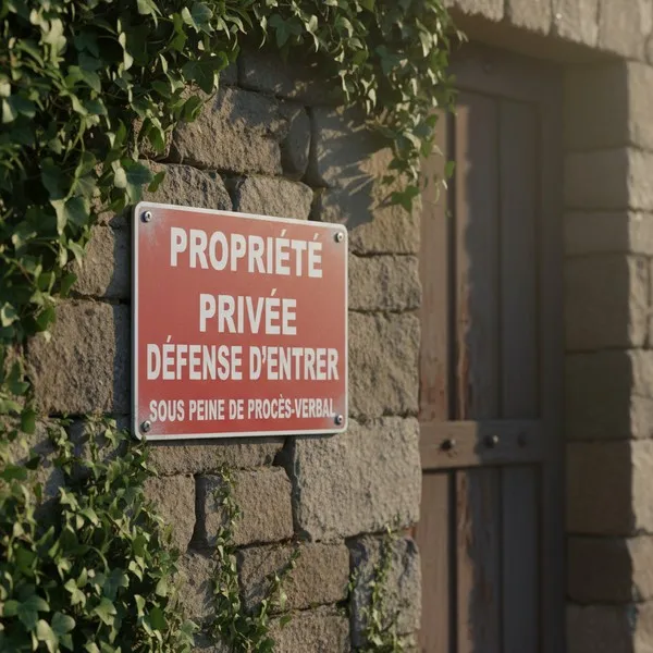Panneau propriété privée défense d'entrer