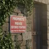 Panneau propriété privée défense d'entrer