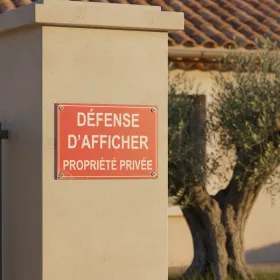 Panneau Défense d'afficher | Propriété Privée - Signalisation