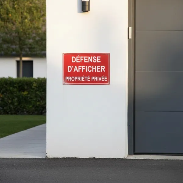 Panneau Défense d'afficher | Propriété Privée - Signalisation