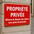 Panneau Propriété Privée Défense de Déposer Ordures Interdiction