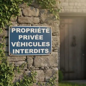 Panneau propriété privée | Accès interdit | Véhicules interdits