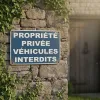 Panneau propriété privée | Accès interdit | Véhicules interdits