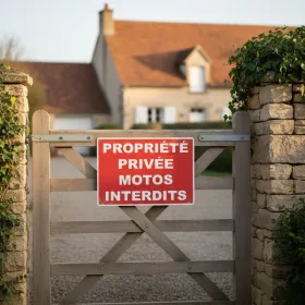 Panneau Propriété Privée - Motos Interdites