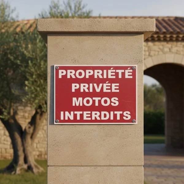 Panneau Propriété Privée - Motos Interdites
