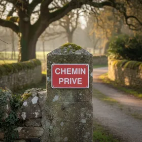 Panneau chemin privé - Interdiction d'accès - Signalétique