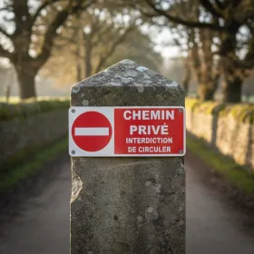 Panneau Interdit Chemin Privé | Propriété Privée