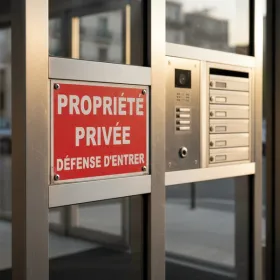 Panneau Interdit propriété privée défense d'entrer